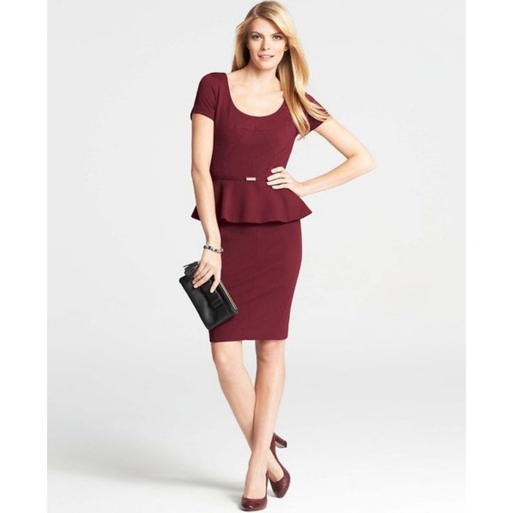 NWT Red peplum sheath dress by Anne Taylor